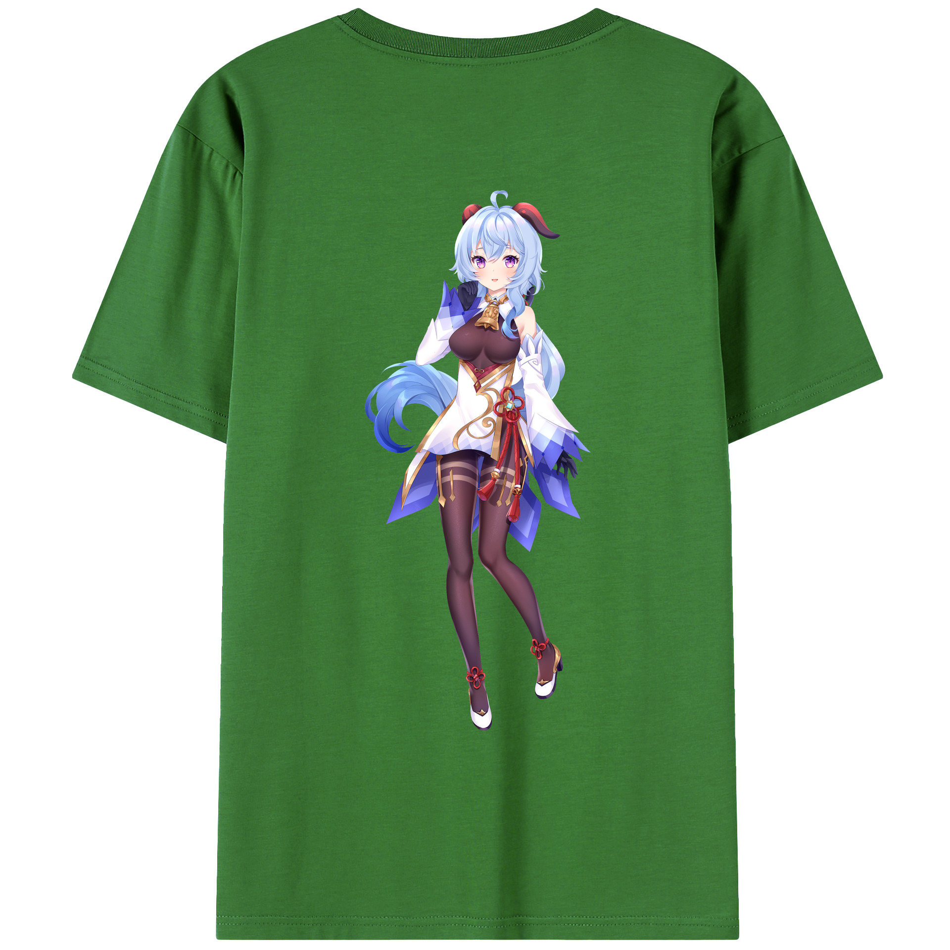 げんし神 甘雨 かんう genshin Ganyu レディース半袖Tシャツ(バックプリント)